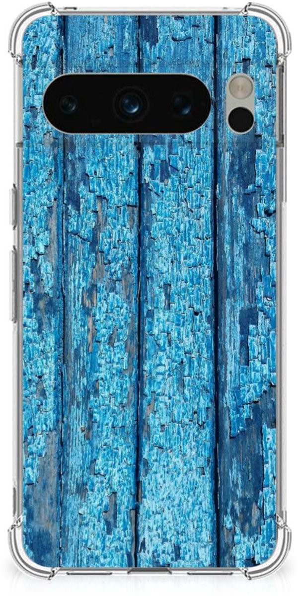Google Pixel 8 Pro Stevig Telefoonhoesje Wood Blue