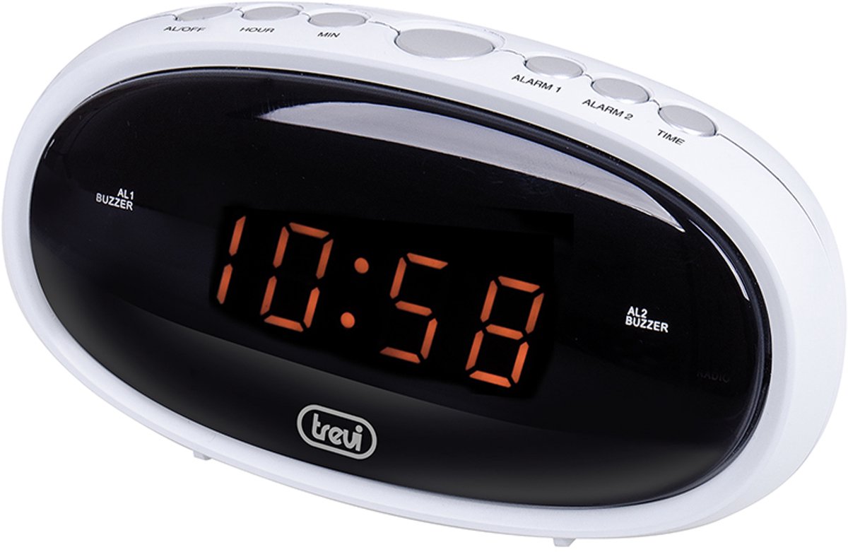 Trevi - EC-880, wekker dubbel alarm, wit
