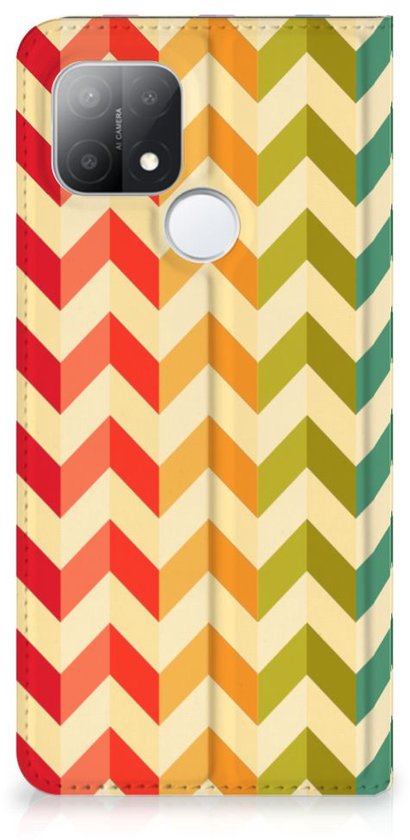 Etui pour smartphone OPPO A15 Etui pour téléphone mignon Zigzag Color
