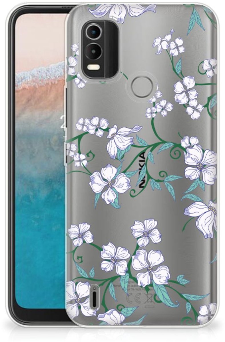 Nokia C21 Plus Uniek TPU Case Blossom White