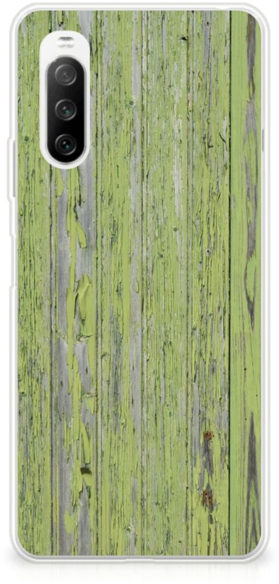 Sony Xperia 10 III Bumper Hoesje Green Wood