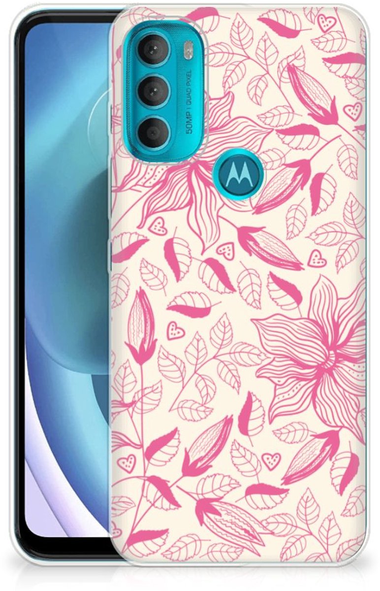 Motorola Moto G71 5G TPU Case Pink Flowers