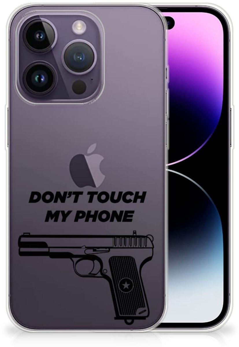 Back Cover voor Apple iPhone 14 Pro Silicone-hoesje Pistol DTMP