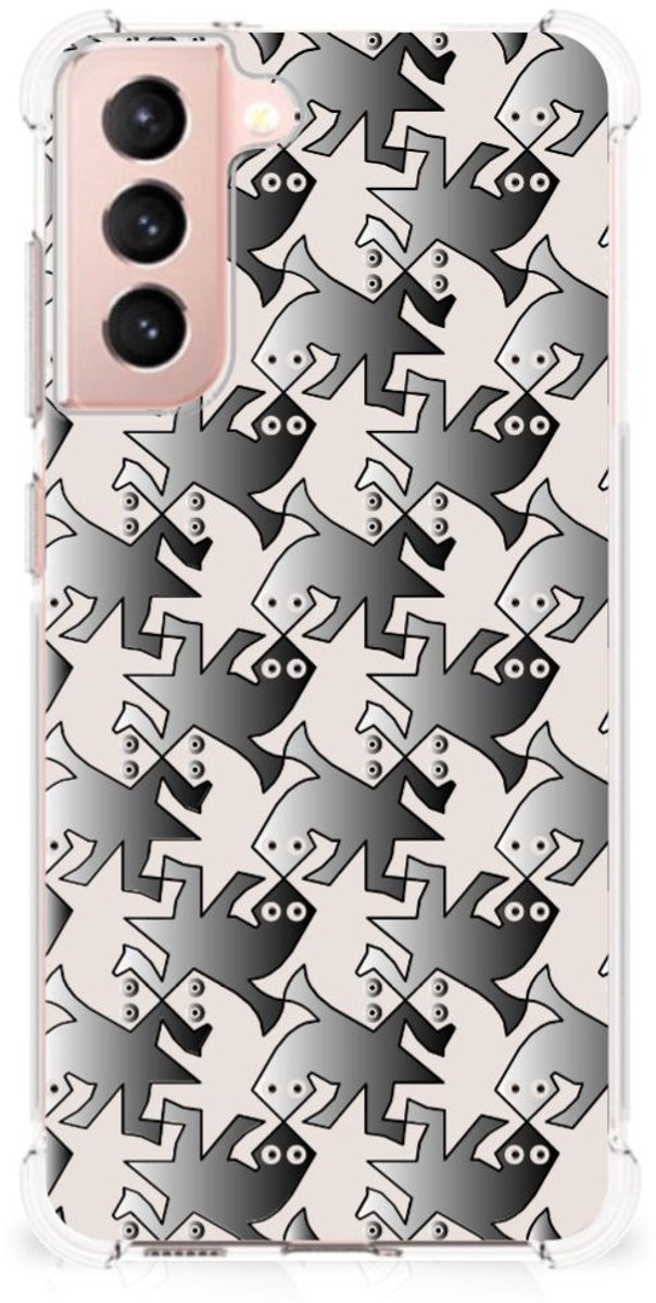 TPU Case Anti-Shock voor Samsung Galaxy S21 FE Case Anti-shock Salamander Grey
