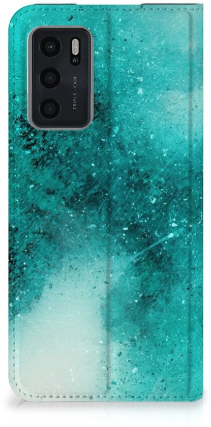 Coque Photo OPPO A16/A16s Smart Cover Peinture Blue