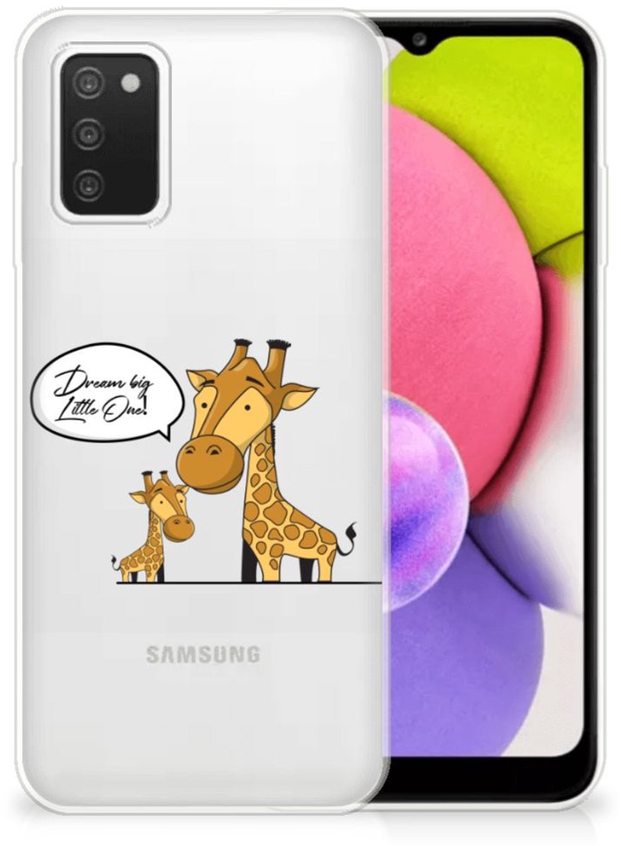 Samsung Galaxy A03S Telefoonhoesje met Naam Giraffe