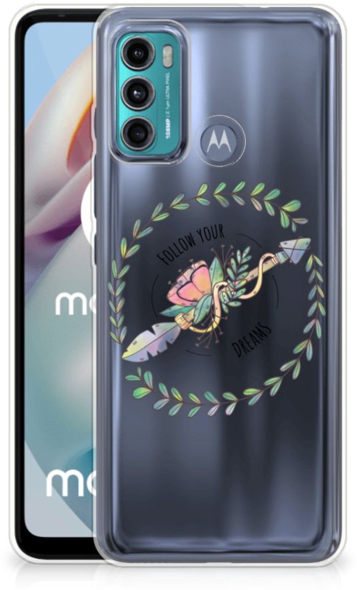 Motorola Moto G60 Telefoonhoesje met Naam Boho Dreams