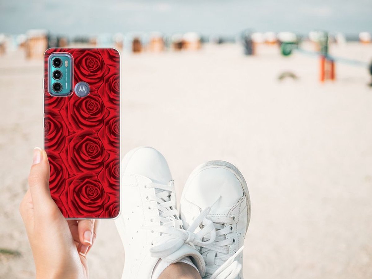 Motorola Moto G60 TPU Case Red Roses