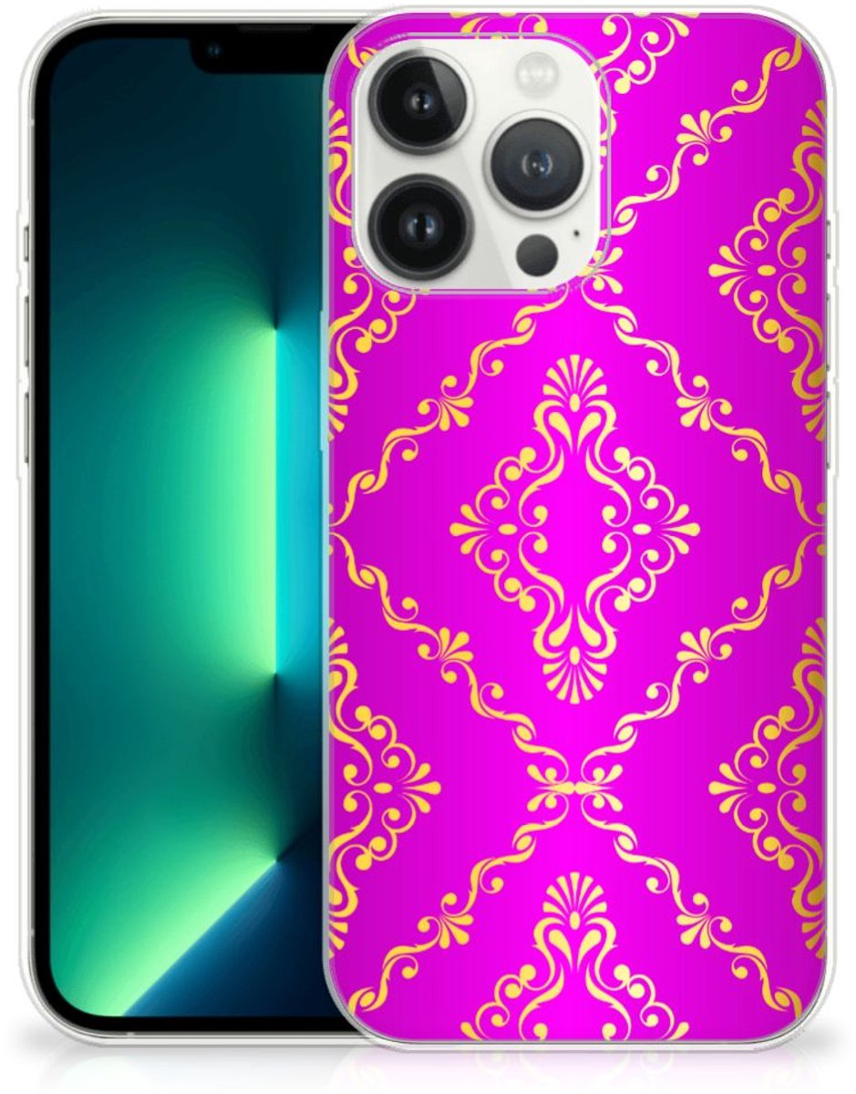 Siliconen Hoesje iPhone 13 Pro Max Barok Roze