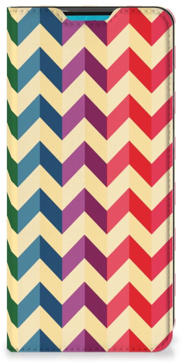 Book Case voor Samsung Galaxy A73 Hoesje met Magneet Zigzag Multi Color