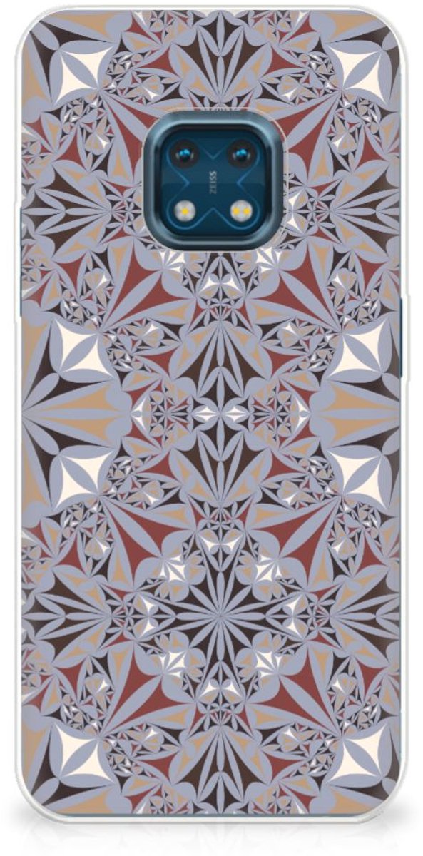 Nokia XR20 TPU Siliconen Hoesje Flower Tiles