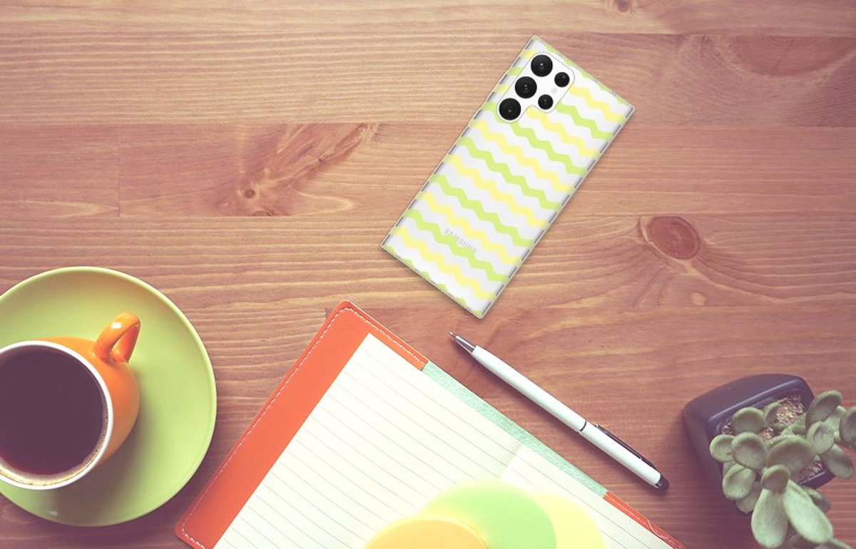 Samsung Galaxy S22 Ultra TPU bumper Waves Yellow