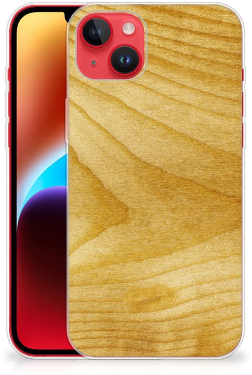 iPhone 14 Plus Bumper Hoesje Licht Hout