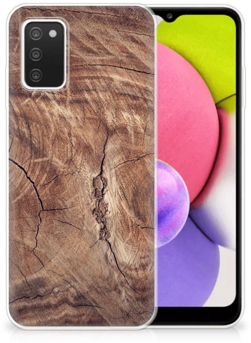 Back Cover voor Samsung Galaxy A03S Bumper Hoesje Tree Trunk