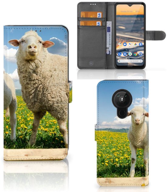 Coque Téléphone Nokia 5.3 Flip Housse Moutons Et D'Agneaux