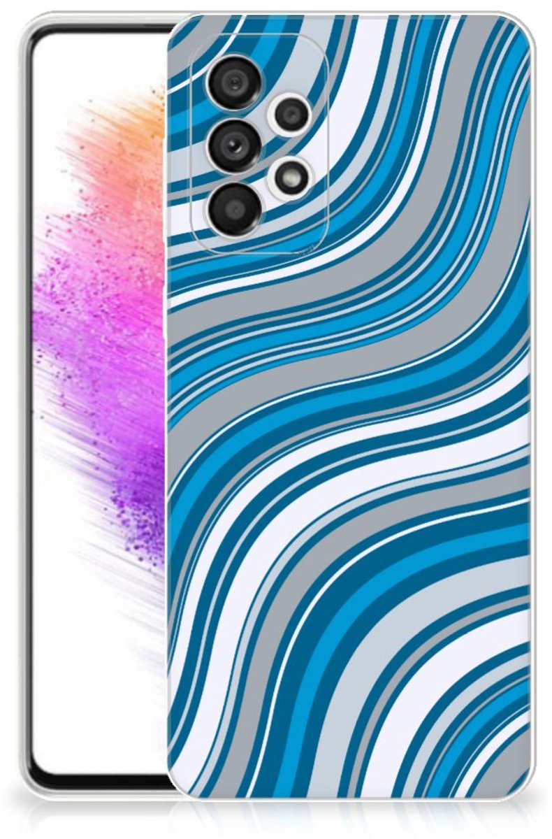 Samsung Galaxy A73 5G TPU bumper Waves Blue