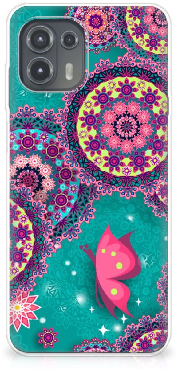 Motorola Edge 20 Lite Hoesje maken Cirkels en Vlinders
