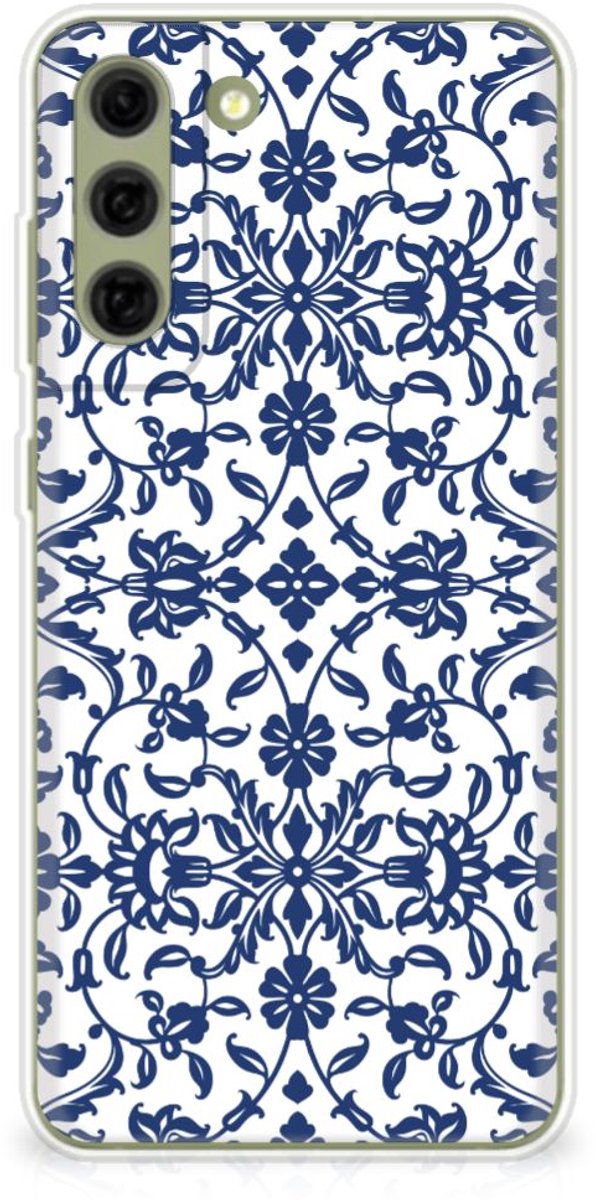 Samsung Galaxy S21FE TPU Case Flower Blue