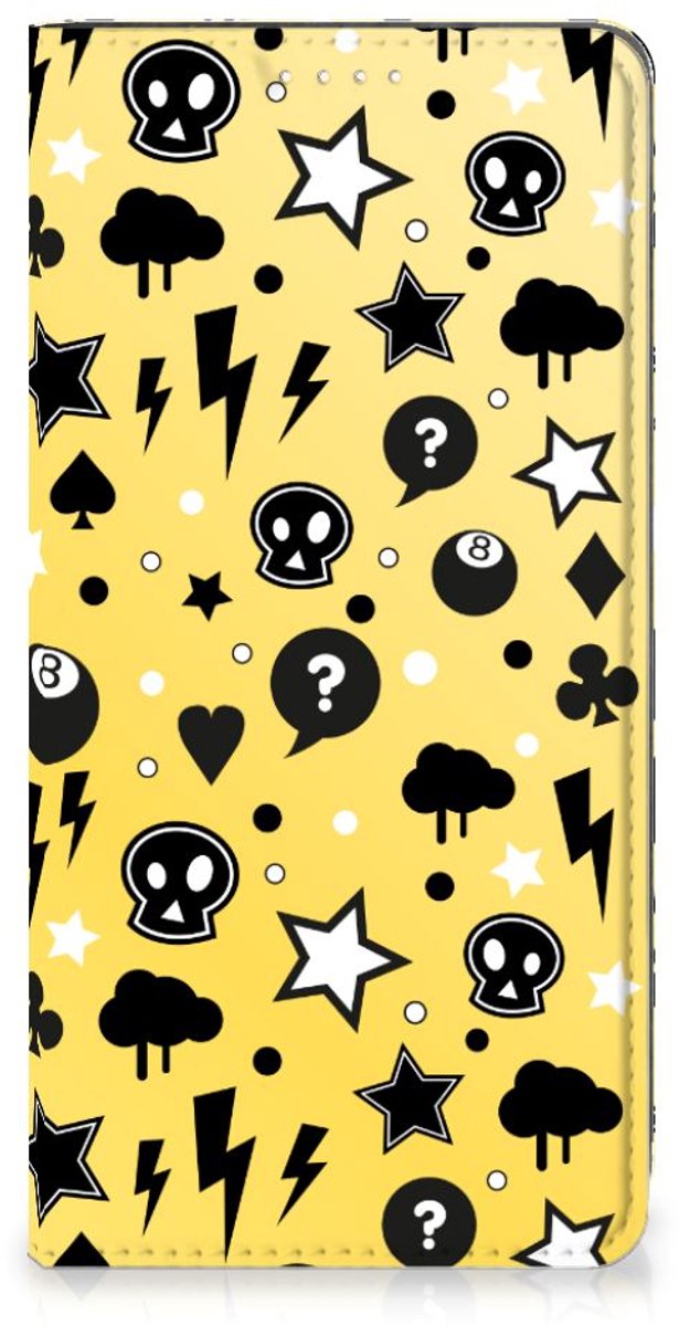 Book Case voor Mobiel BookCase Samsung Galaxy S23 Punk Geel