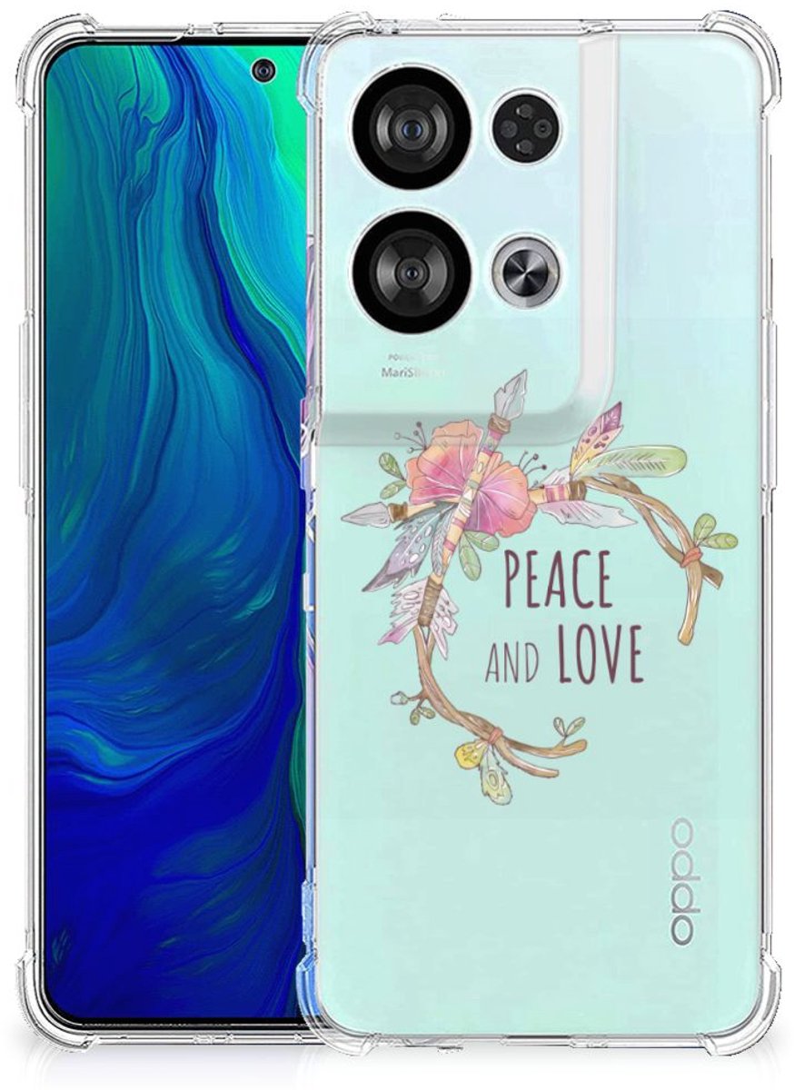 OPPO Reno8 Stevig Bumper Hoesje Boho Text