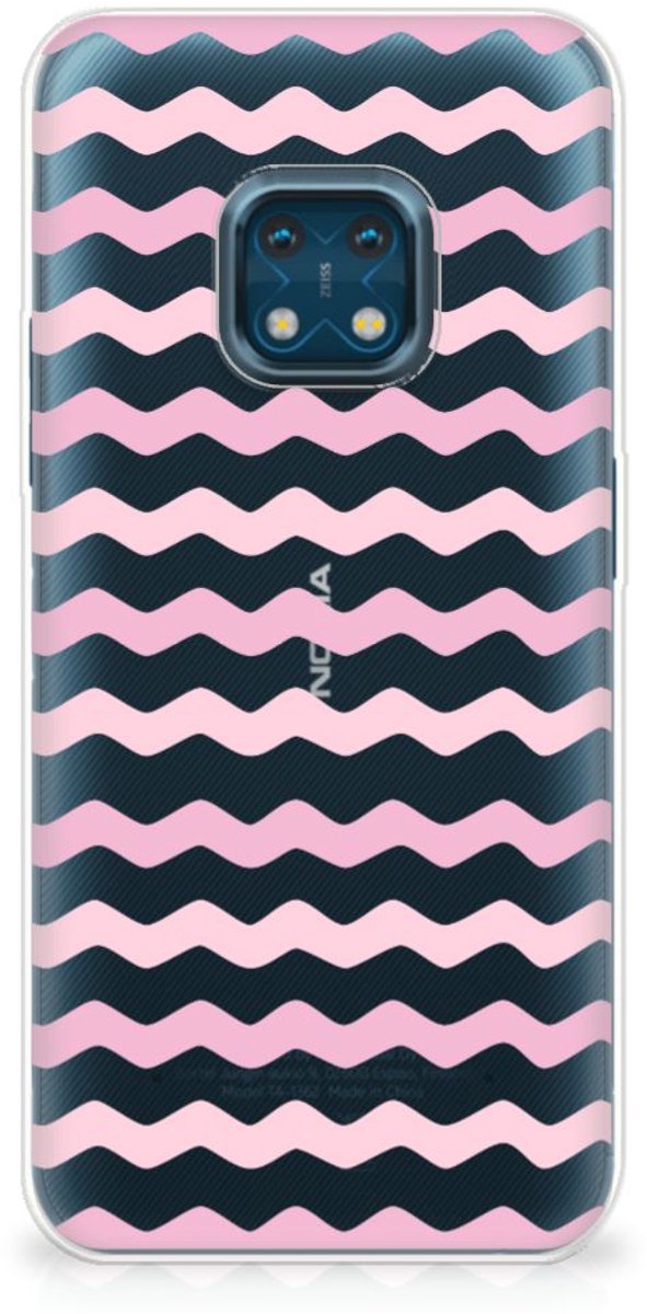 TPU Hoesje voor Nokia XR20 TPU bumper Waves Roze