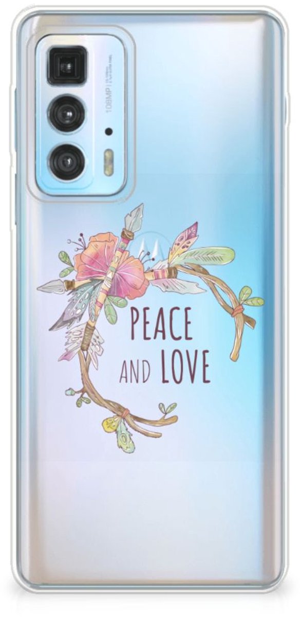 Motorola Edge 20 Pro Telefoonhoesje met Naam Boho Text