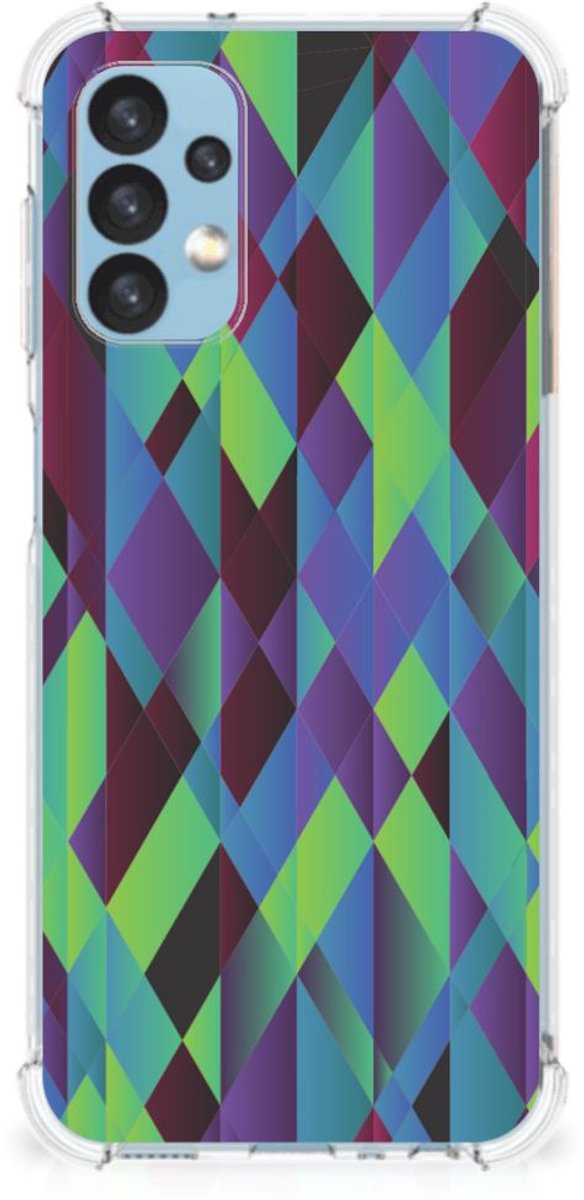 Samsung Galaxy A13 (4G) Shockproof Case Abstract Green Blue