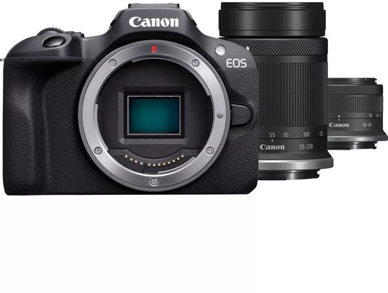 Canon EOS R100 - Systeemcamera + RF-S 18-45mm IS STM + RF-S 55-210mm lens