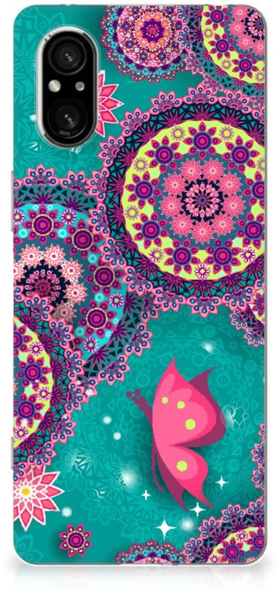 Coque Smartphone pour Sony Xperia 5 V Coque Cercles Et Papillons