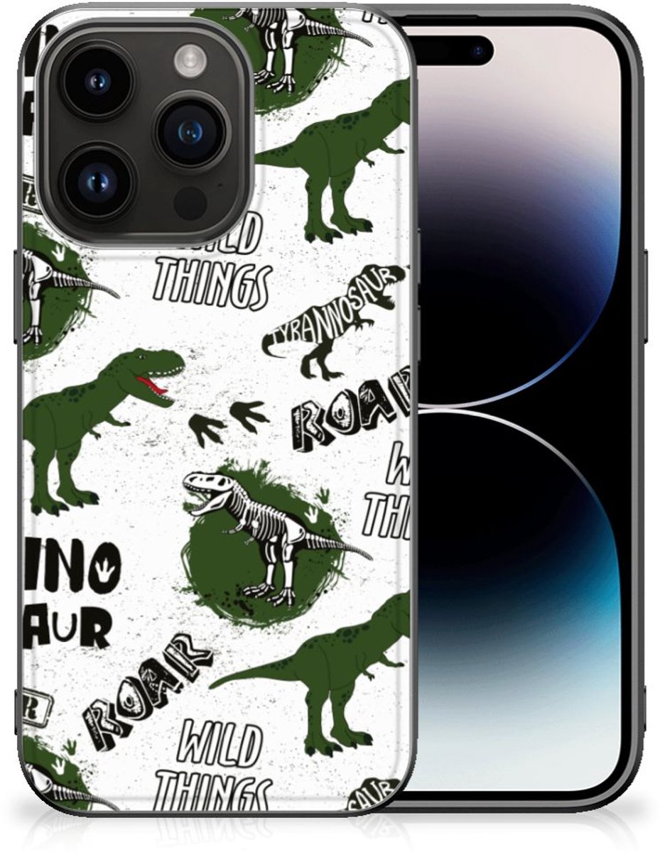 Dierenprint Telefoonhoesje voor iPhone 15 Pro Dinosaurus