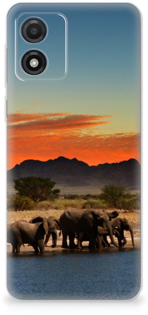 Motorola Moto E13 TPU Hoesje Olifanten