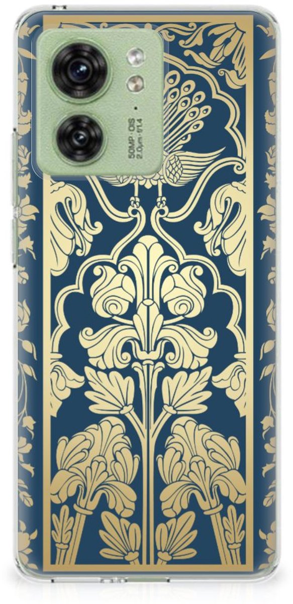Motorola Edge 40 TPU Case Beige Flowers