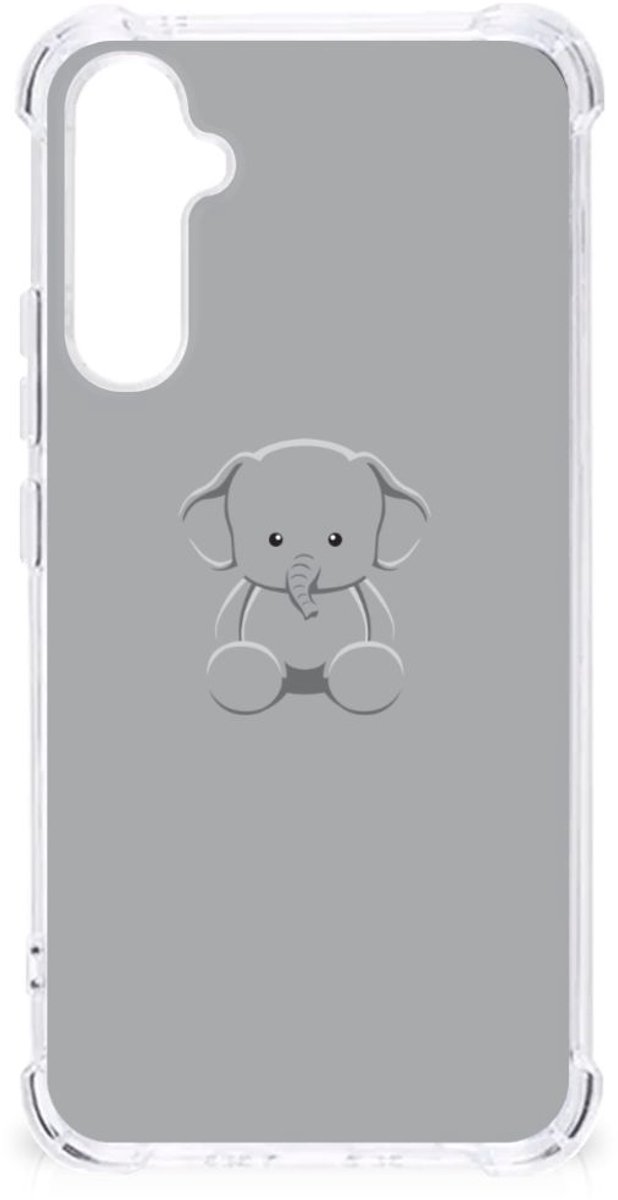 Samsung Galaxy A34 Stevig Bumper Hoesje Grijs Baby Olifant