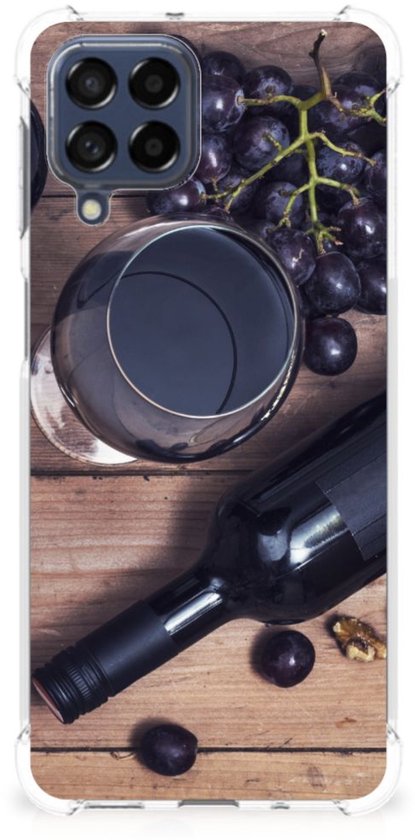 Coque de téléphone Samsung Galaxy M53 Back Cover avec bord transparent Vin