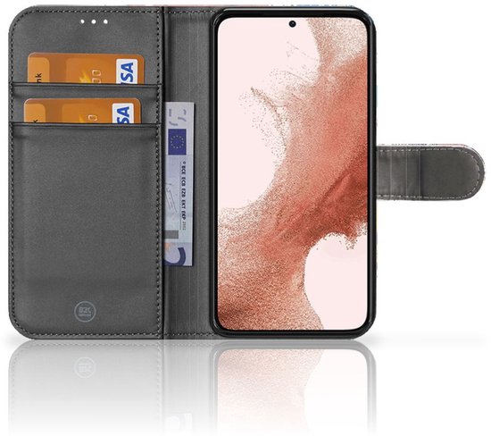 PU Premium Housse pour Samsung Galaxy S23 Portefeuille Plaques D'Immatriculation