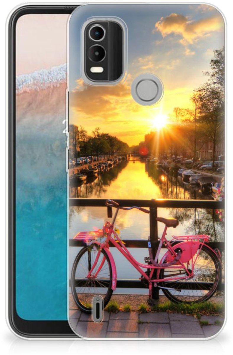 Nokia C21 Plus Siliconen Back Cover Amsterdamse Grachten