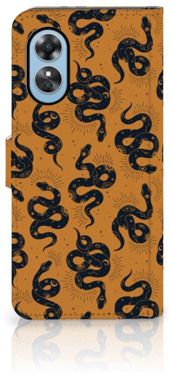 Telefoonhoesje met Pasjes voor OPPO A17 Snakes