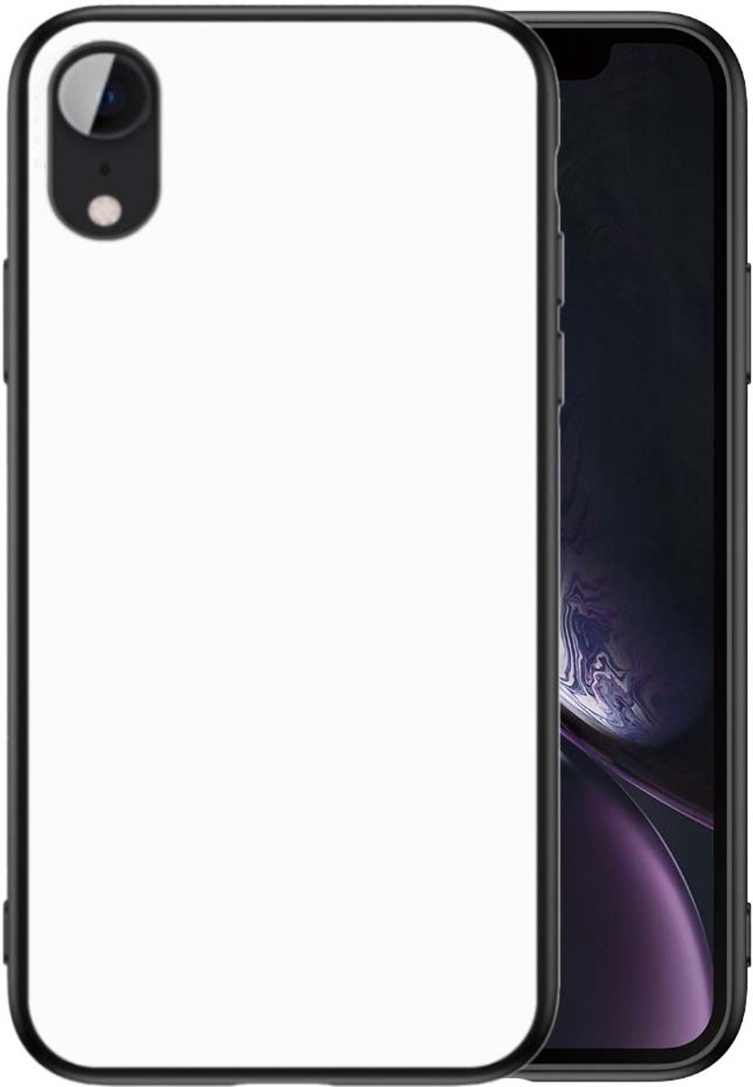 Back Cover voor TPU Backcover Apple iPhone XR Telefoon Hoesje Zwart/wit