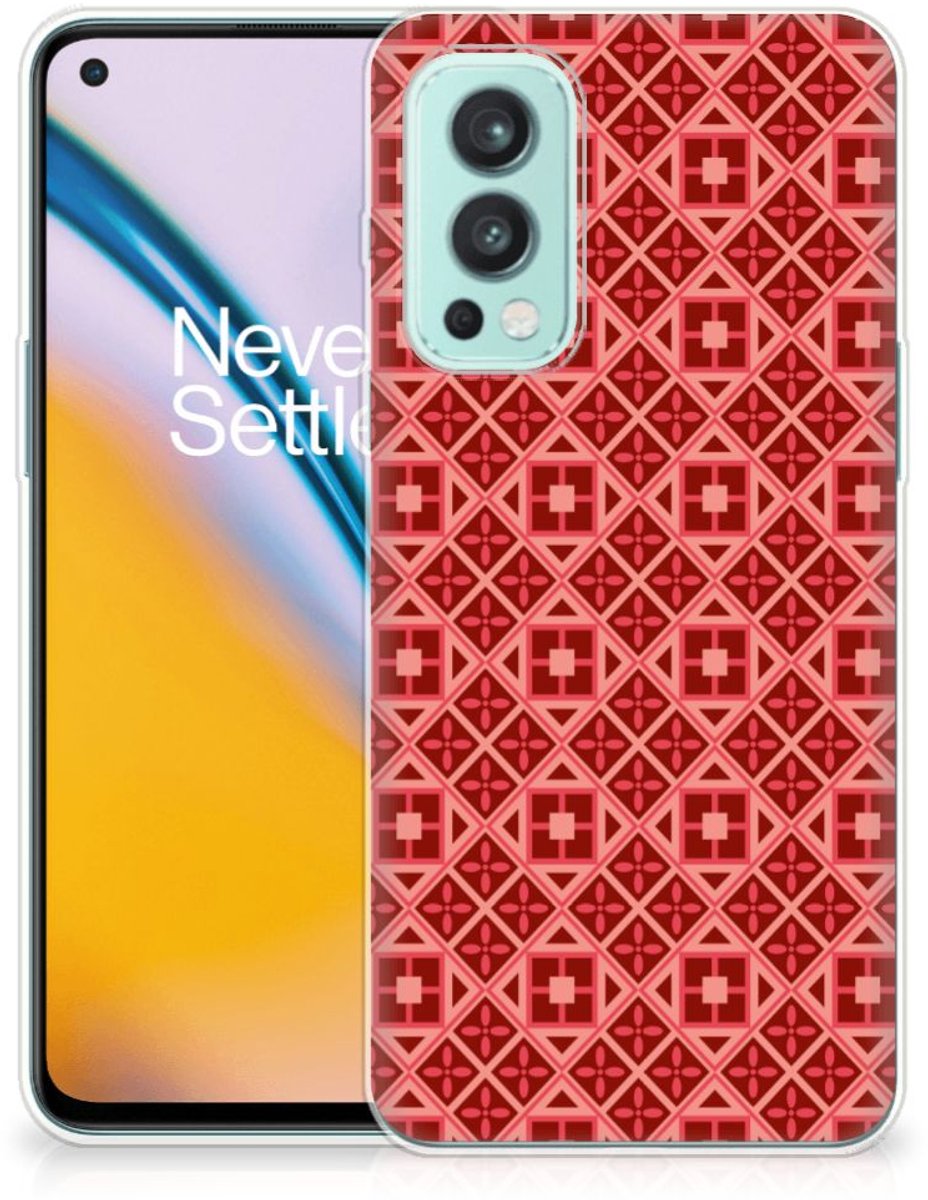 OnePlus Nord 2 5G TPU bumper Batik Rood