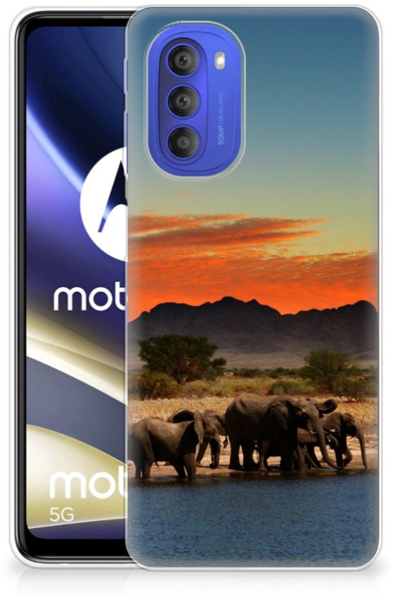 Motorola Moto G51 5G TPU Hoesje Olifanten
