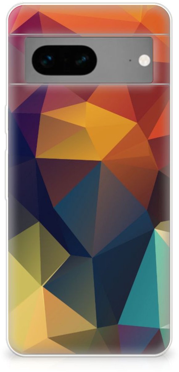 Google Pixel 7 TPU Hoesje Polygon Color