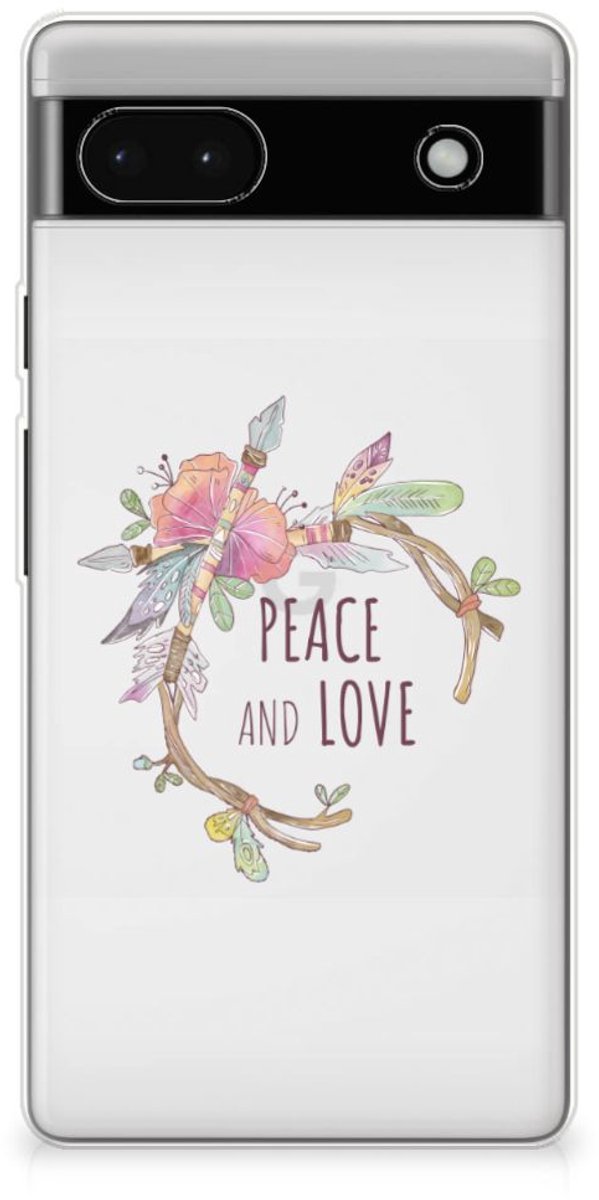Google Pixel 6A Telefoonhoesje met Naam Boho Text