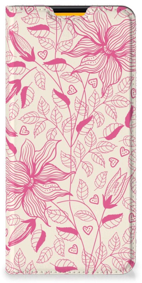 Samsung Galaxy M52 Smart Cover Pink Flowers