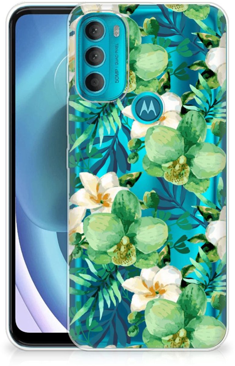 Motorola Moto G71 5G TPU Case Orchidee Groen