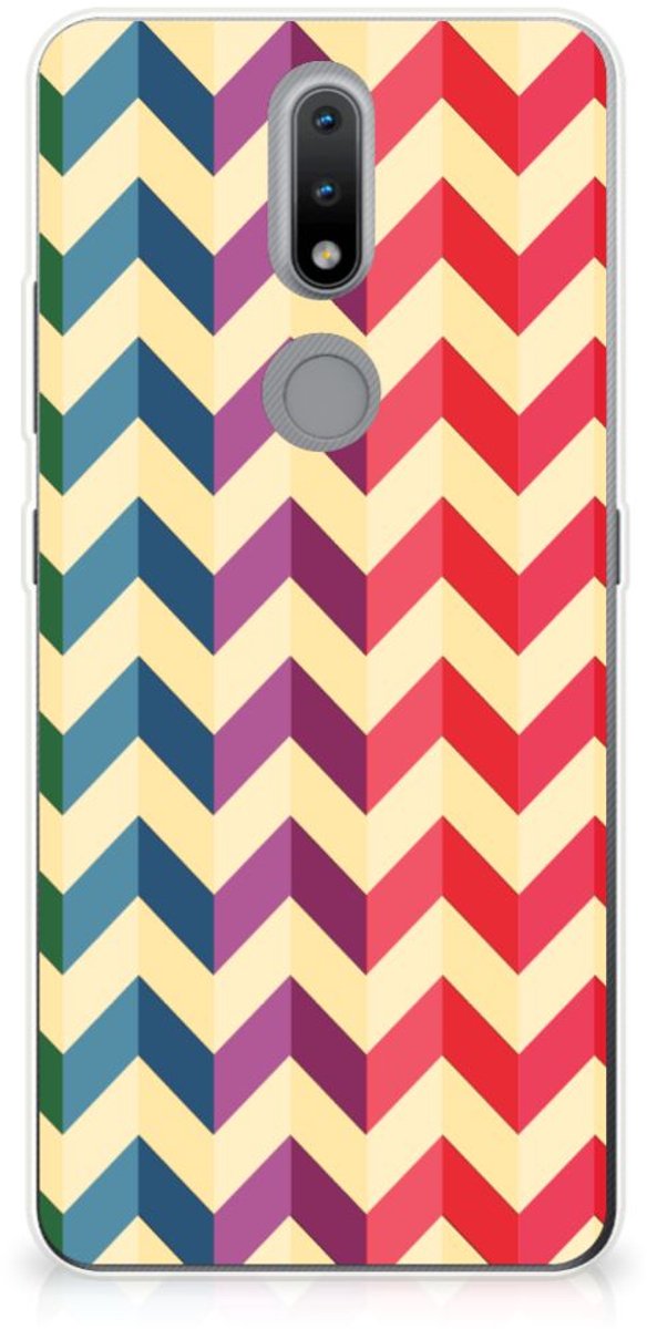 Nokia 2.4 TPU bumper Zigzag Multi Color