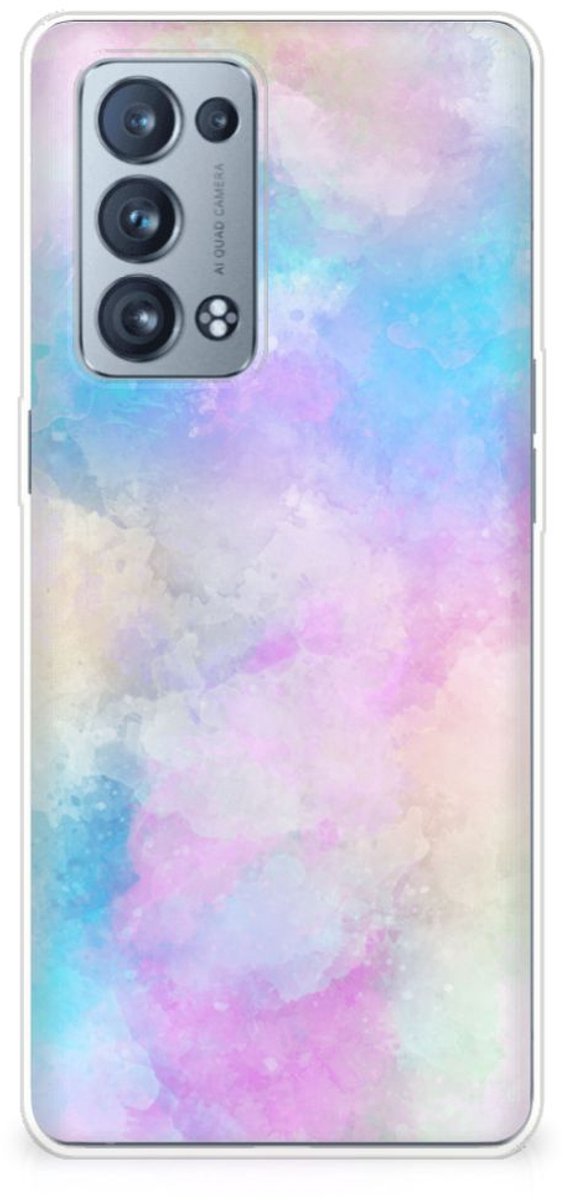 Back Cover voor Hoesje maken OPPO Reno 6 Pro Plus 5G Watercolor Light