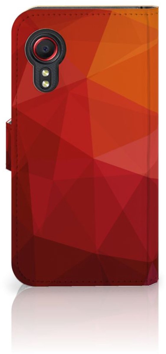 Book Case voor Samsung Galaxy Xcover 5 Polygon Red
