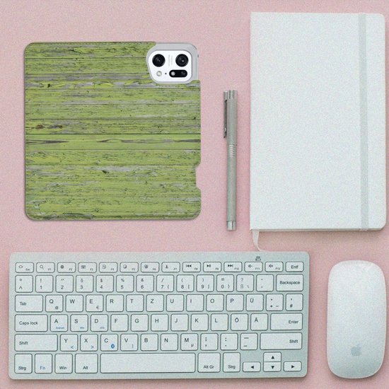 Étui pour téléphone OPPO Find X5 Pro Étui portefeuille Vert Wood