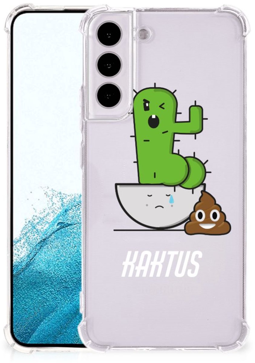Samsung Galaxy S22 Plus Stevig Bumper Hoesje Cactus Poo
