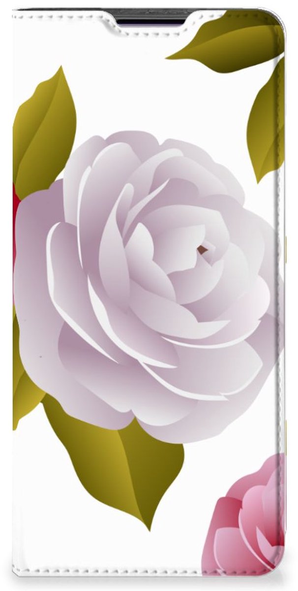 Book Case voor Motorola Edge 30 Pro Smart Cover Roses
